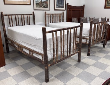 Rustic Hickory Furniture Co Twin Beds