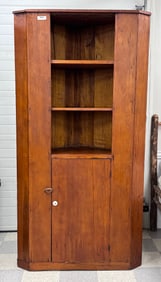 Pine Country Corner Cupboard with Open Top