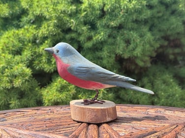Hazel Tyrrell Eastern Bluebird Bird Carving
