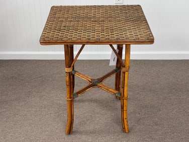 Rattan Card Table
