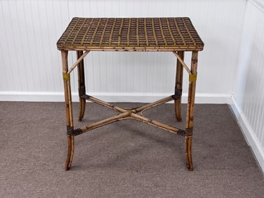 Rattan Card Table