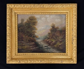 Thomas Bailey Griffin Oil on Canvas Mountain Scene