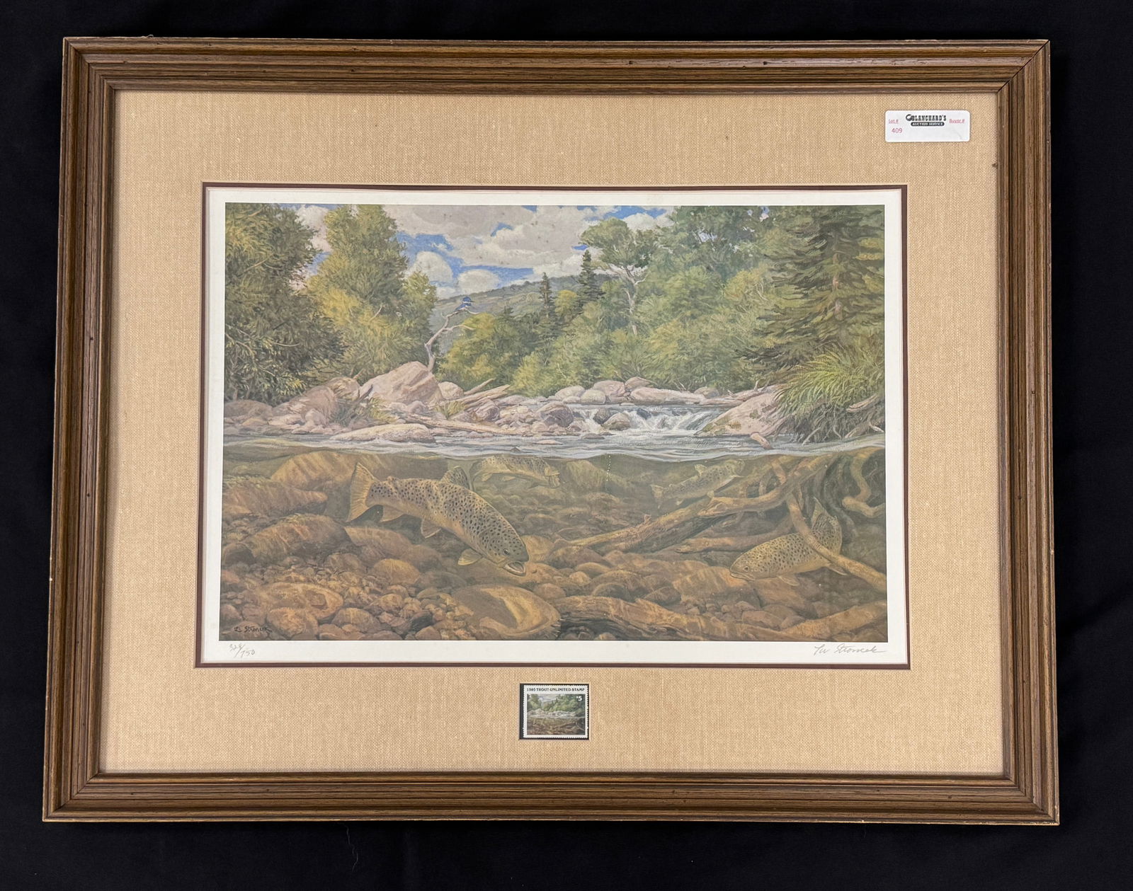 Signed & Numbered Framed Trout Print (1 of 5)