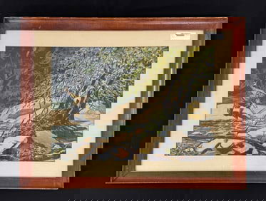 "In the Net" Framed Fly Fishing Print