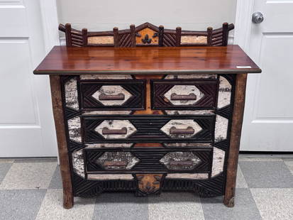 Adirondack Style 2 over 2 Dresser: 42.5" x 18.5" deep x 37.5" tall