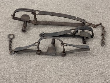 3 Early Hand Forged Jump Traps