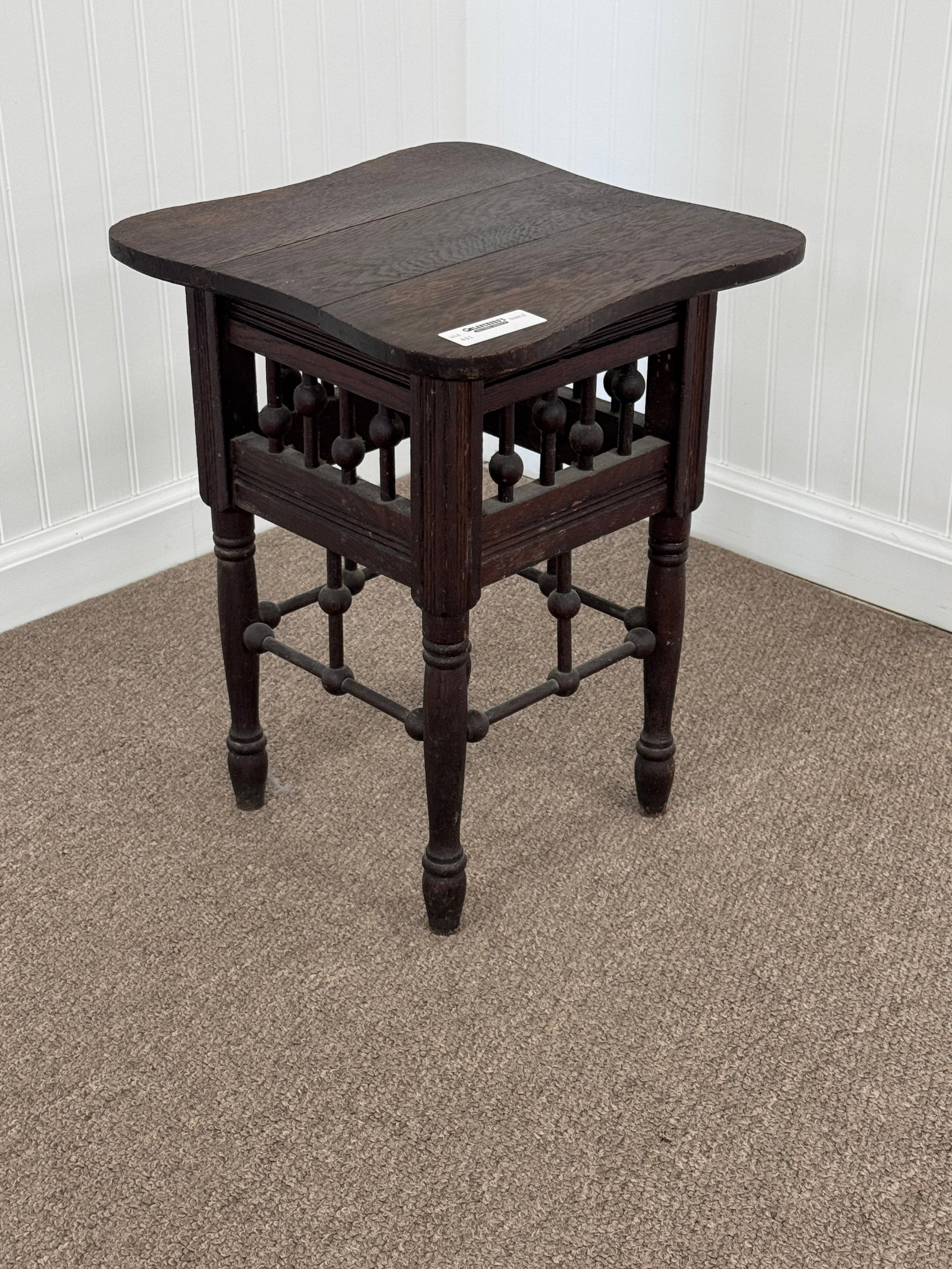 Oak Stick and Ball Plant Stand: 14" x 14" x 18" tall