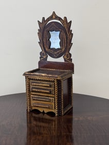 Tramp Art 2 Drawer Dresser Box