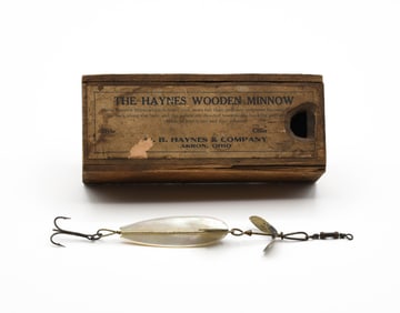 Early Haynes Wooden Minnow Box