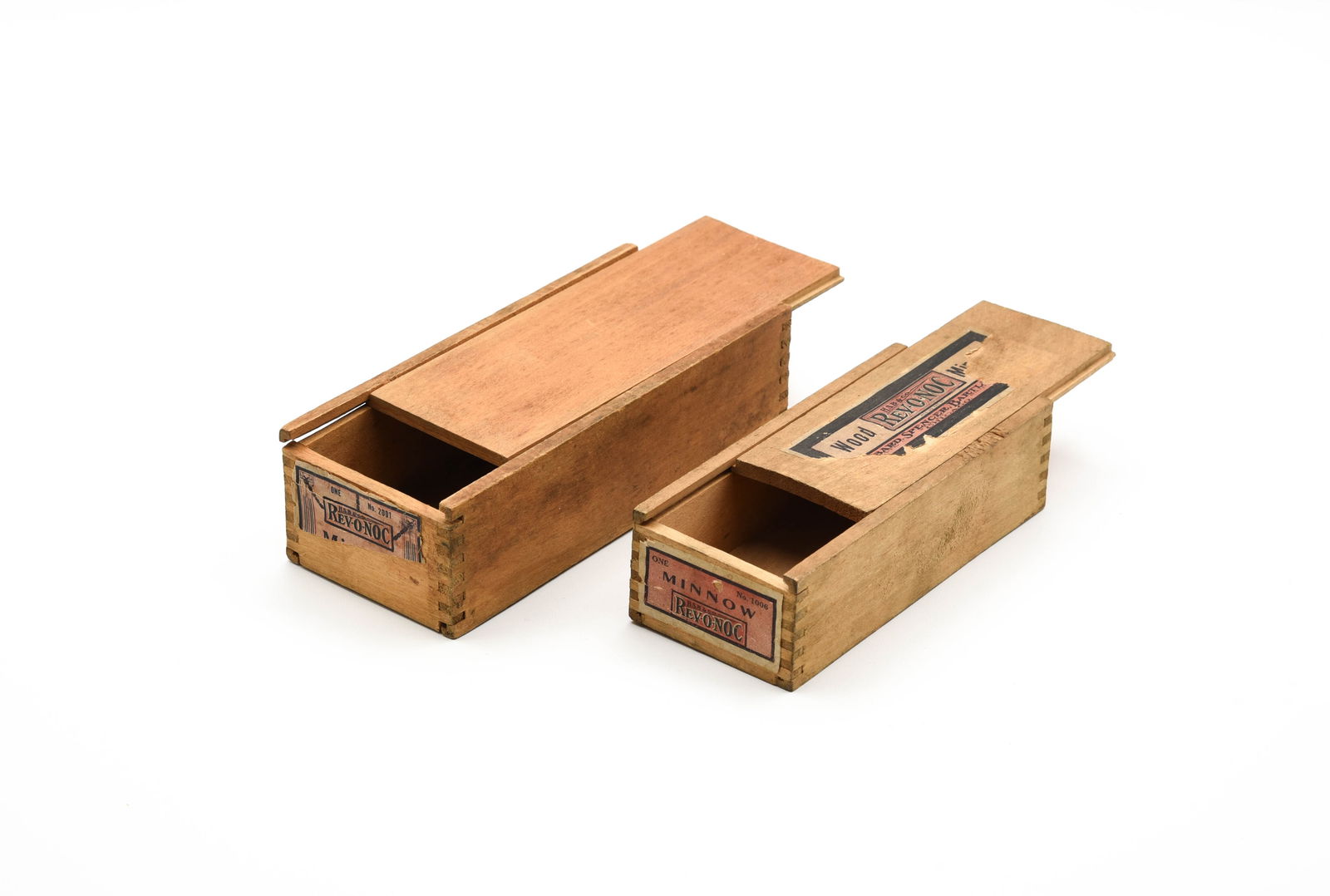 Early Rev-O-Noc Wood Minnow Boxes (1 of 2)