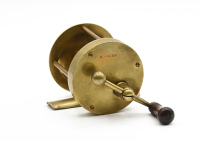 Early Brass Ball Handle Reel