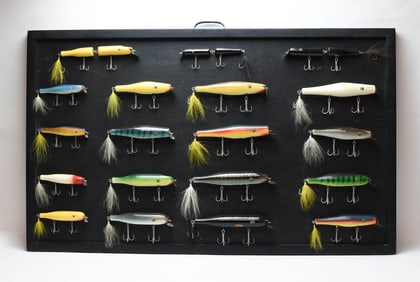 Vintage Hahn Salesman's Sample Lure Display
