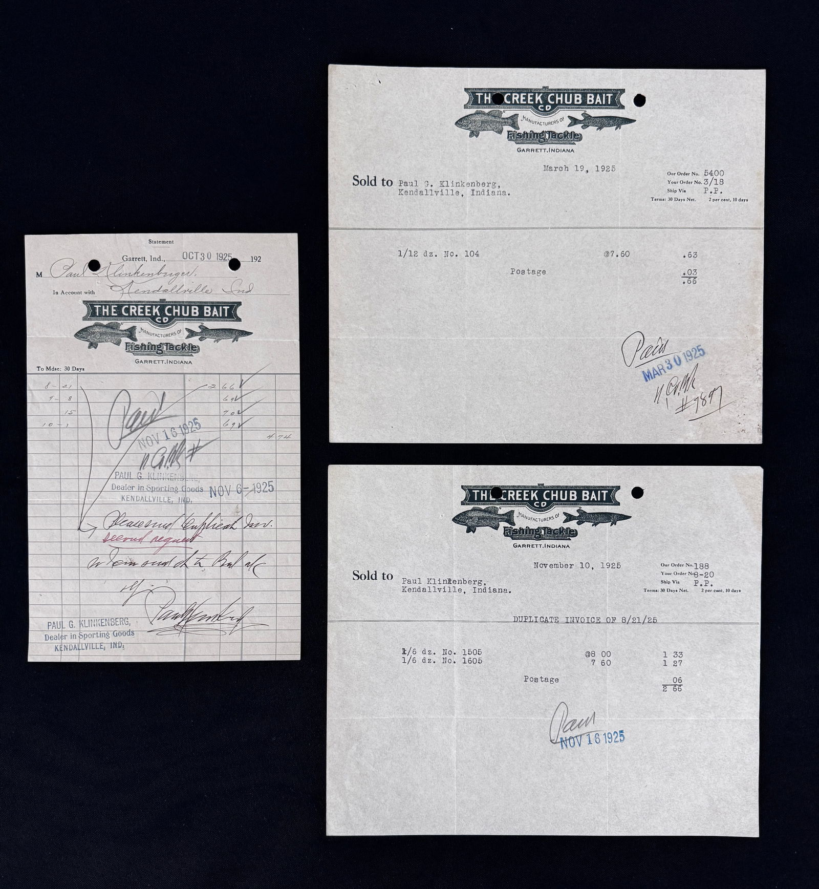 Early Creek Chub Invoices (1 of 4)