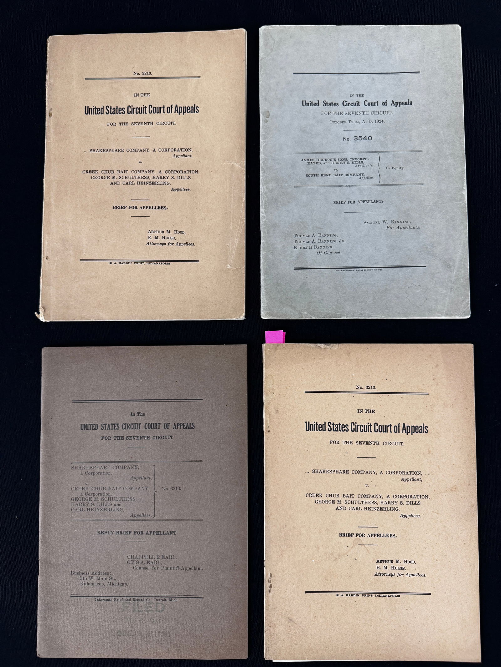 1923/24 Lure Company Court Booklets (1 of 3)