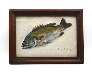 Original Philip Goodwin Black Bass Painting