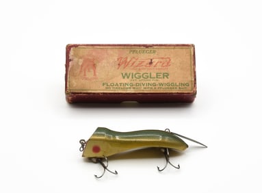 Early Pflueger Wizard Wiggler Box