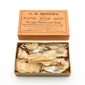G.M. Skinner's Fluted Spoon Baits Box