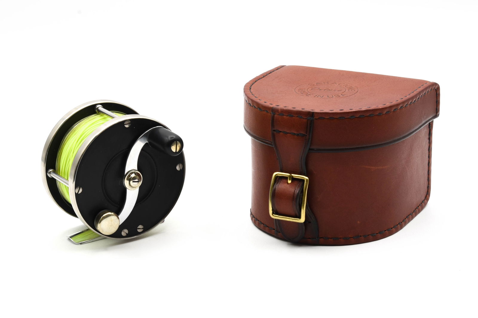 Saracione Deluxe Trout Reel in Leather Case (1 of 3)