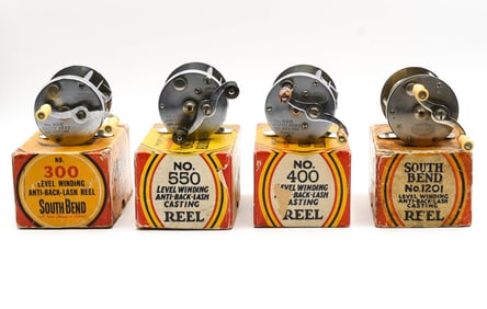 4 Boxed South Bend Casting Reels