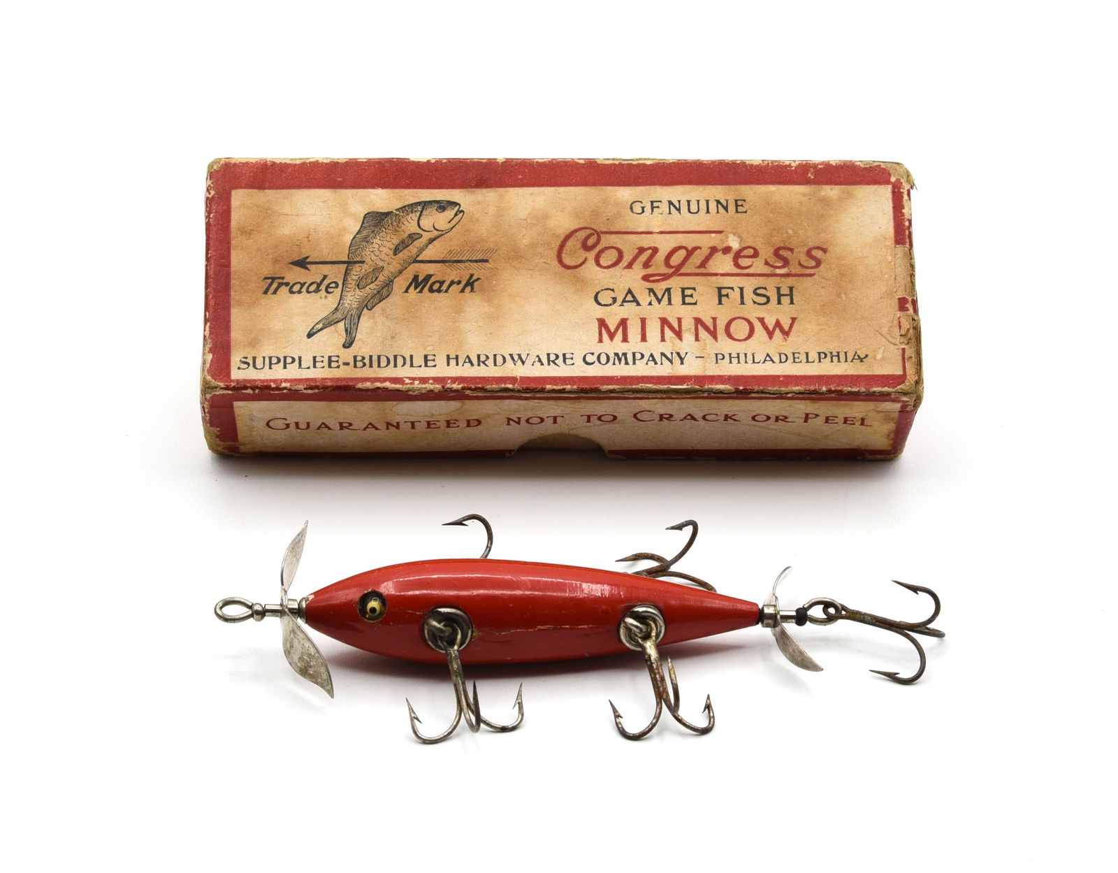 Supplee-Biddle Hardware "Congress" Minnow Box (1 of 3)