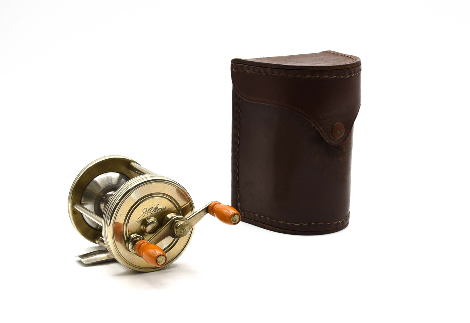 J.A. Coxe Model 15 German Silver Casting Reel (1 of 3)