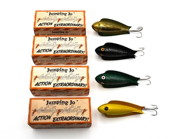 4 Boxed "Jumping Jo" Lures