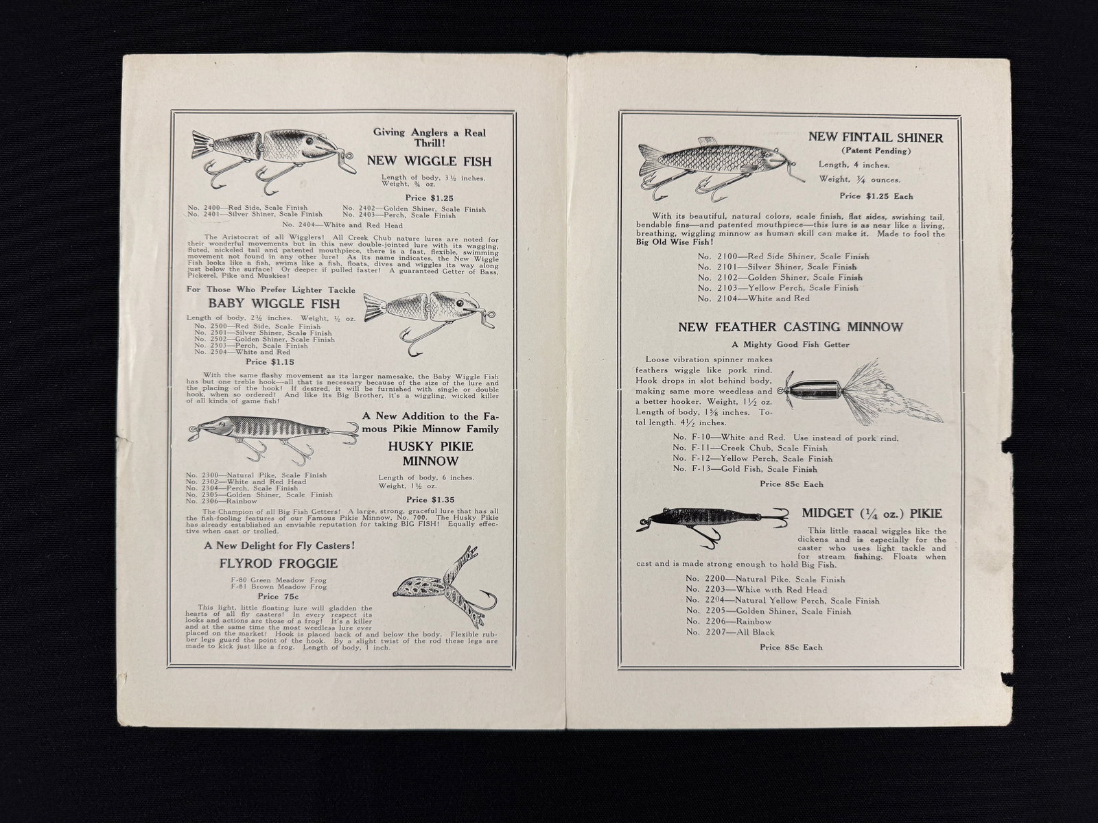 Creek Chub 1925 Insert Catalog - 2