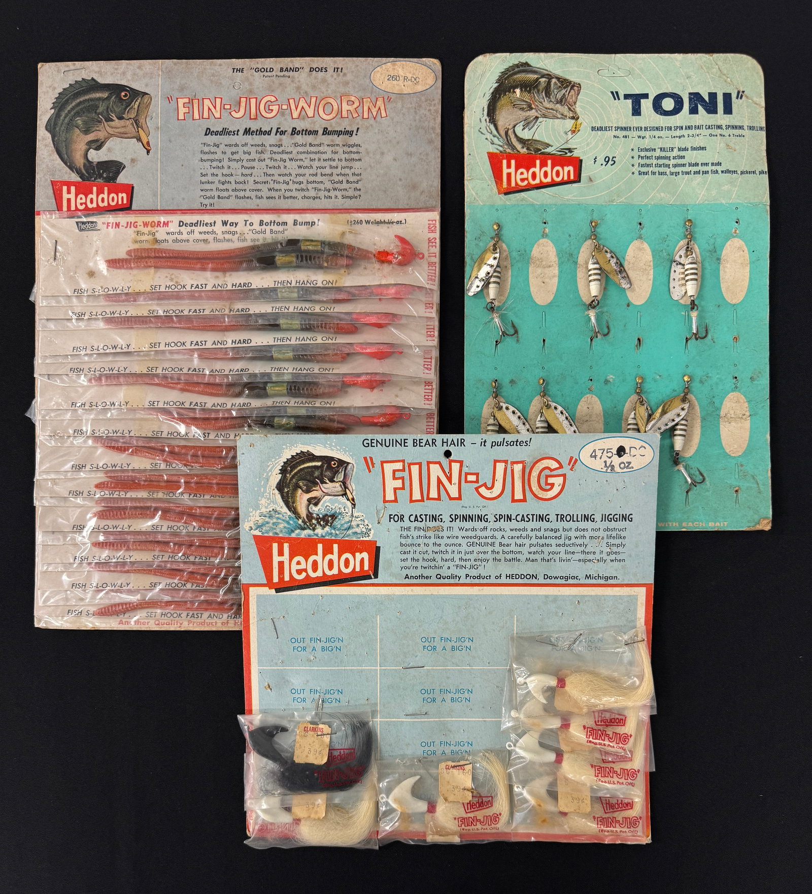 3 Heddon Store Display Cards (1 of 4)