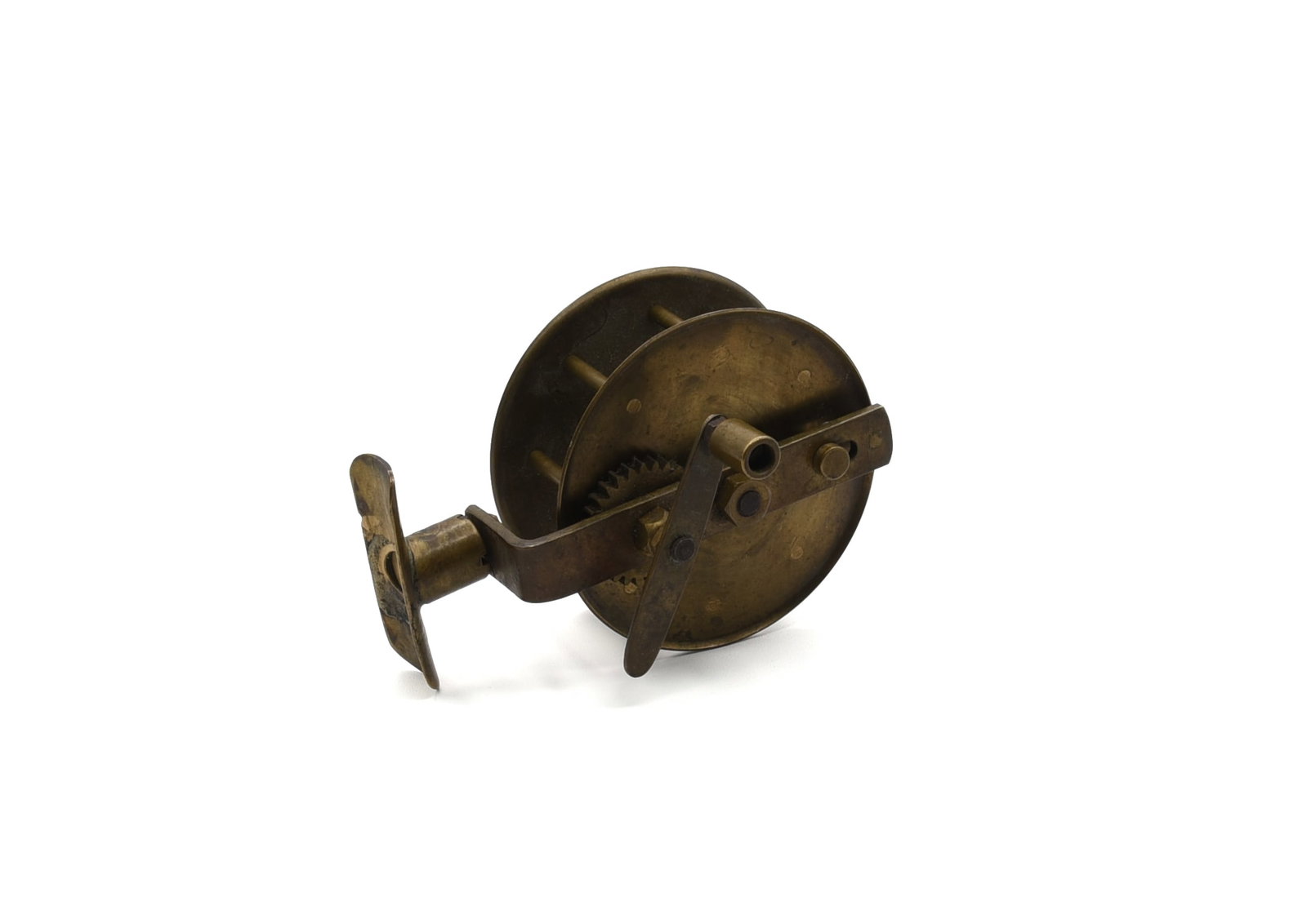 Early Turn-n-Spin Brass Reel (1 of 3)