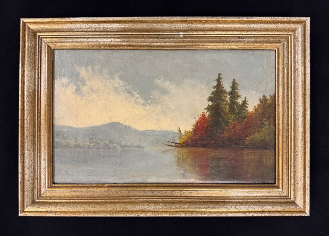 Adirondack Oil Painting - Unsigned: From the late 1800s. Overall size 13" x 19"