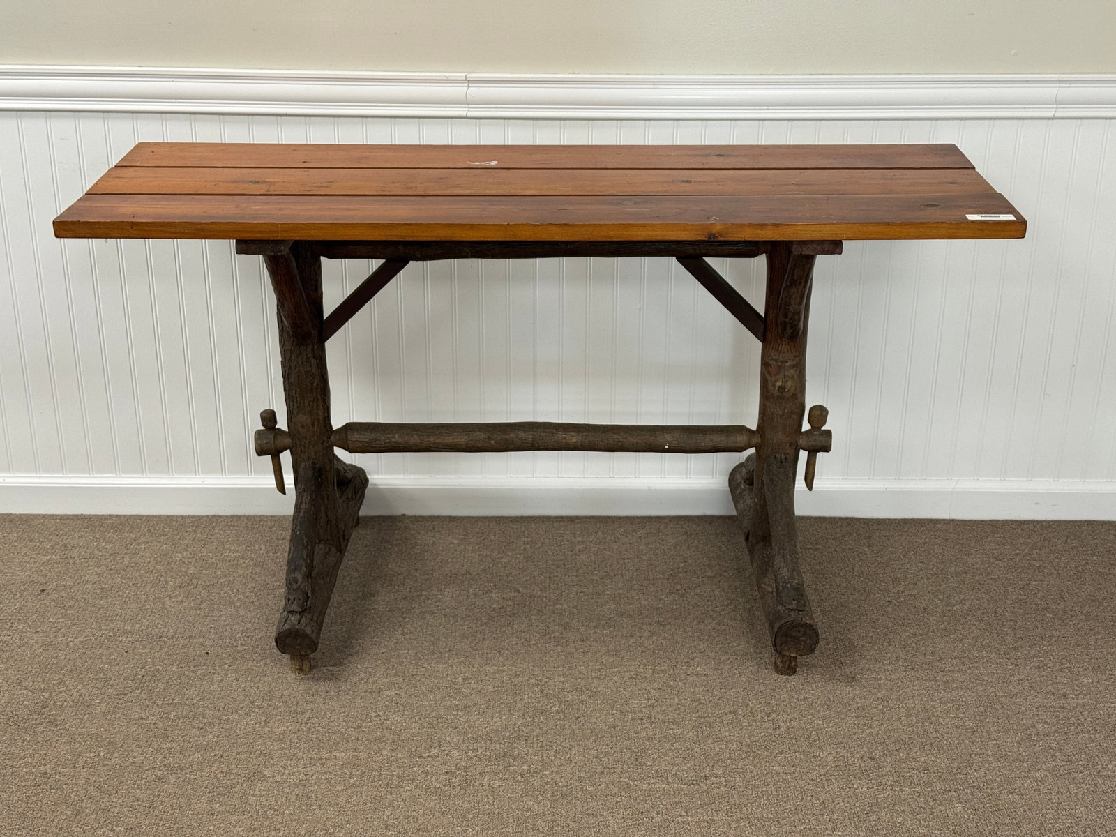 Old Hickory Trestle Table Circa 1930s (1 of 4)
