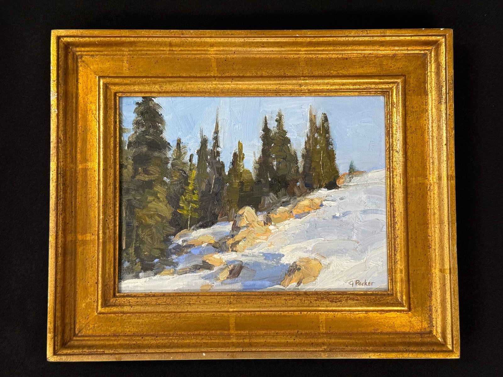 Geoff Parker Winter Scene Oil Painting (1 of 4)