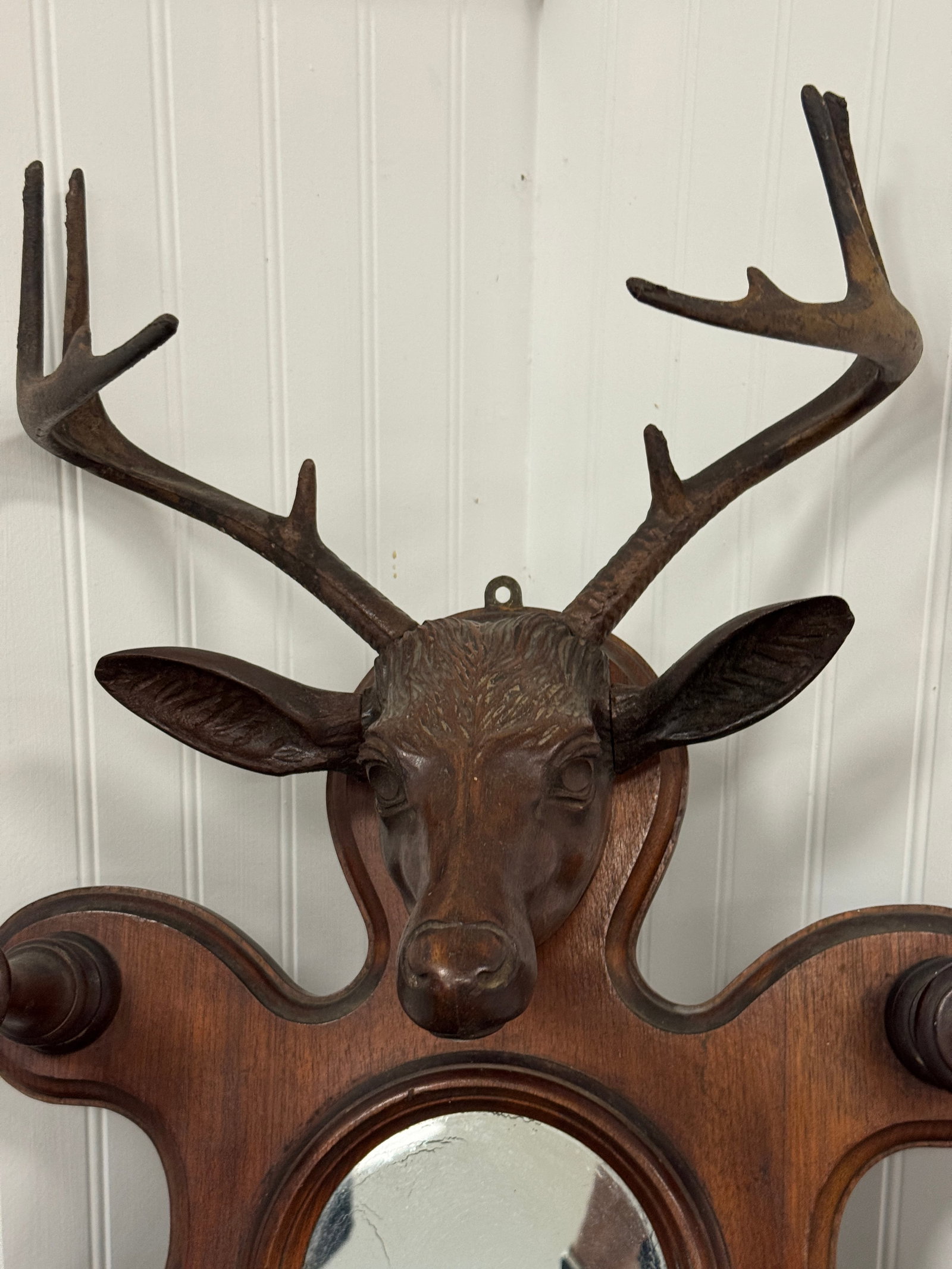 Black Forest Hat Rack with Mirror - 2