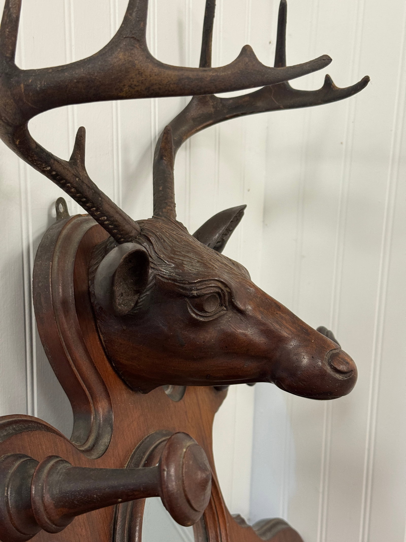 Black Forest Hat Rack with Mirror - 4