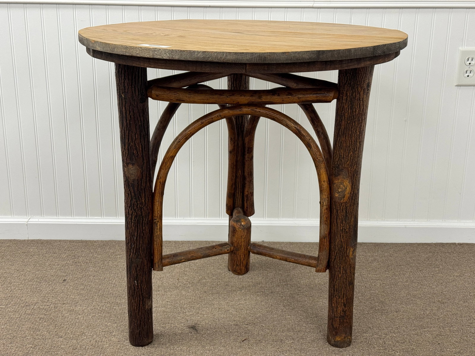 Old Hickory Round Lamp table - 2