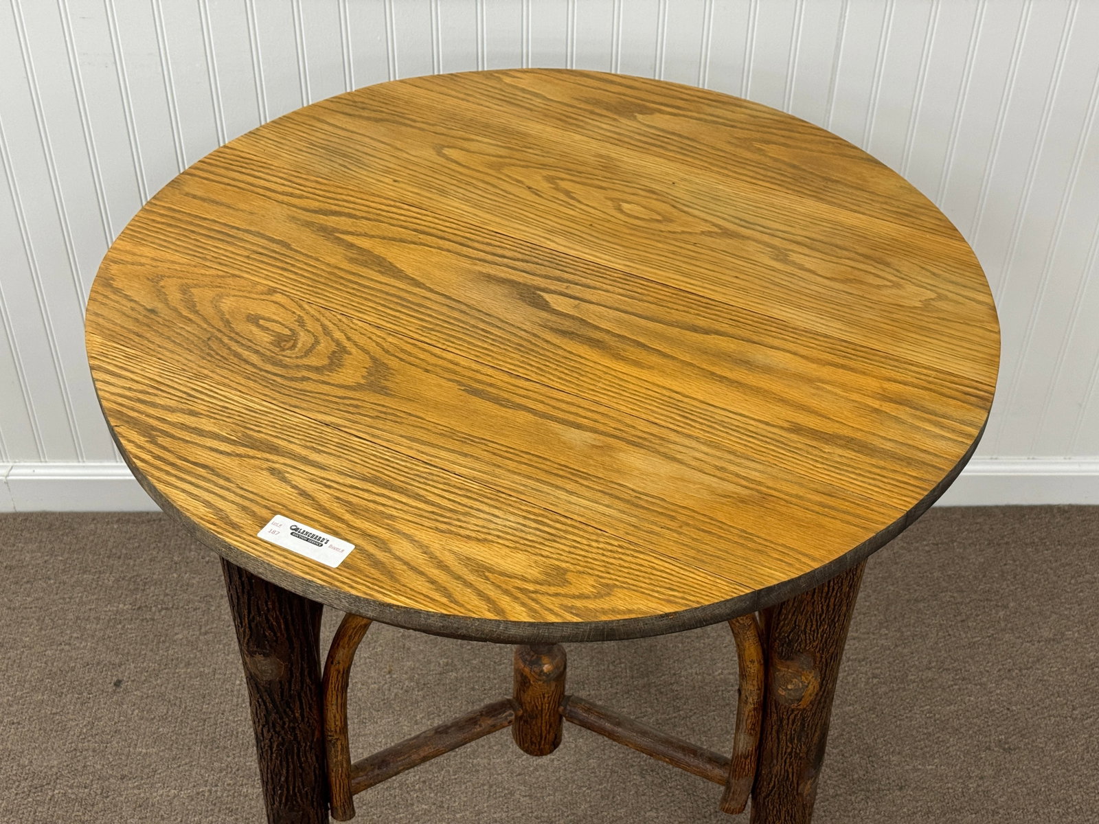 Old Hickory Round Lamp table - 3