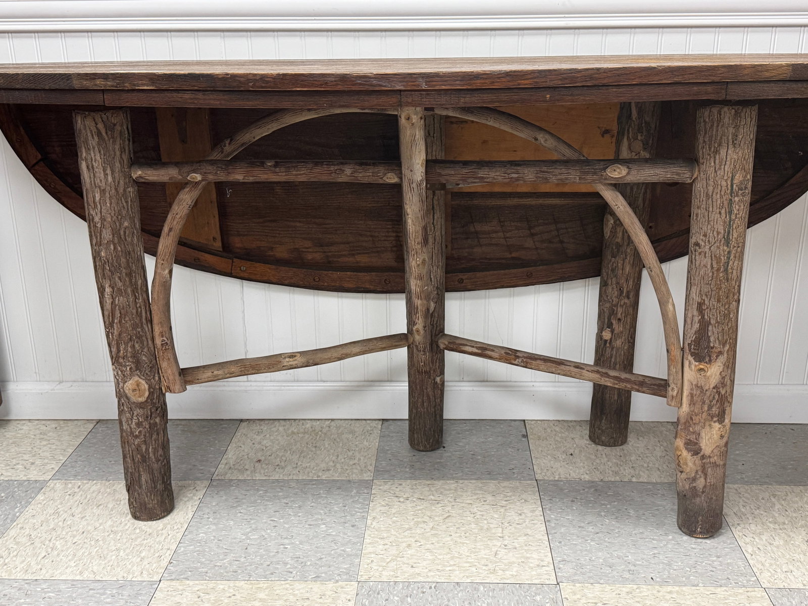 Old Hickory Oval Drop Leaf Dining Table - 2