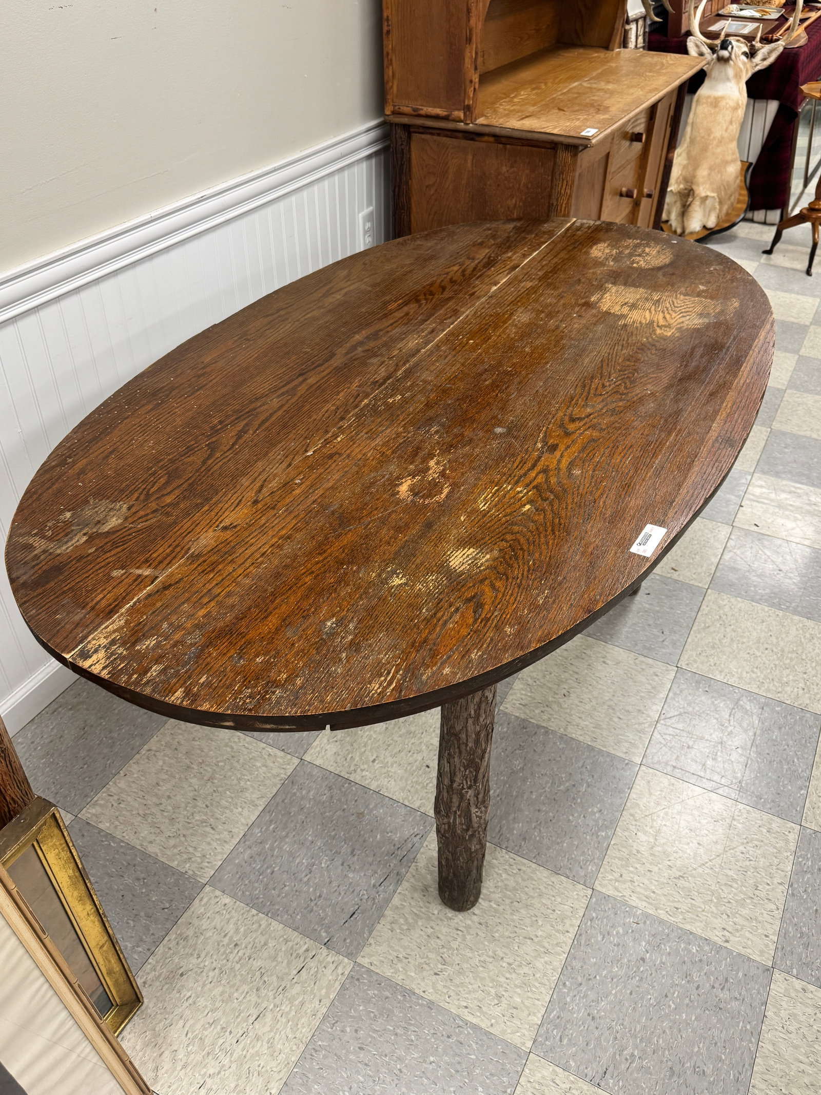Old Hickory Oval Drop Leaf Dining Table - 4