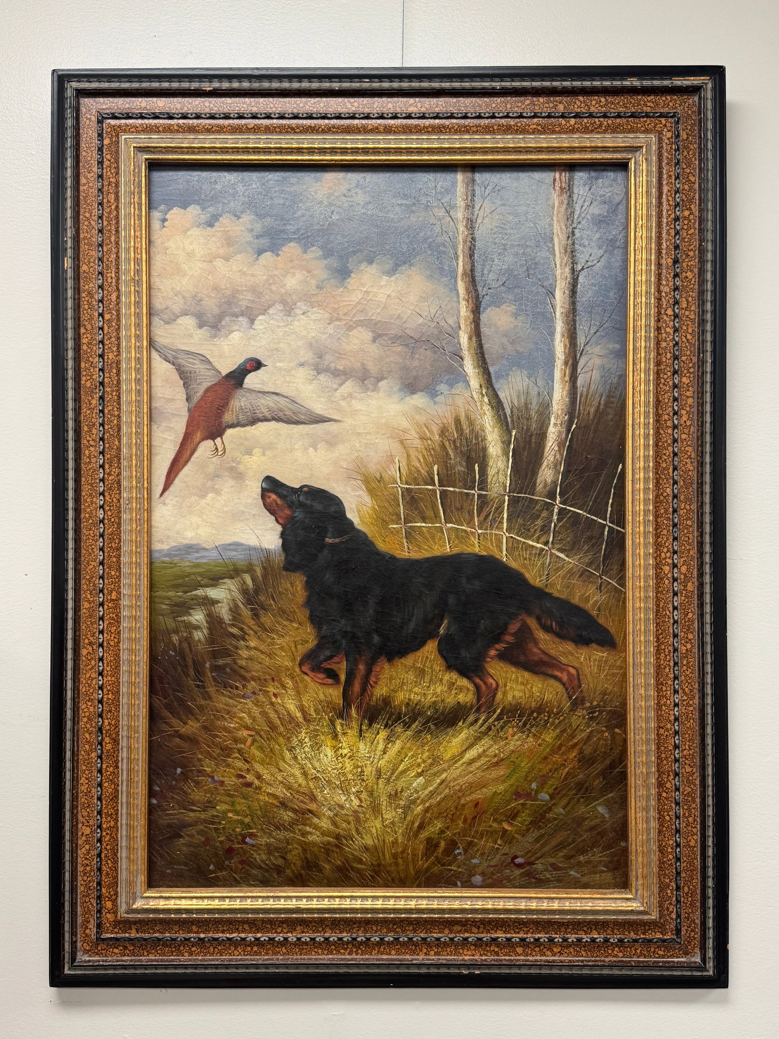 Hunting Dog Oil on Board Painting (1 of 3)