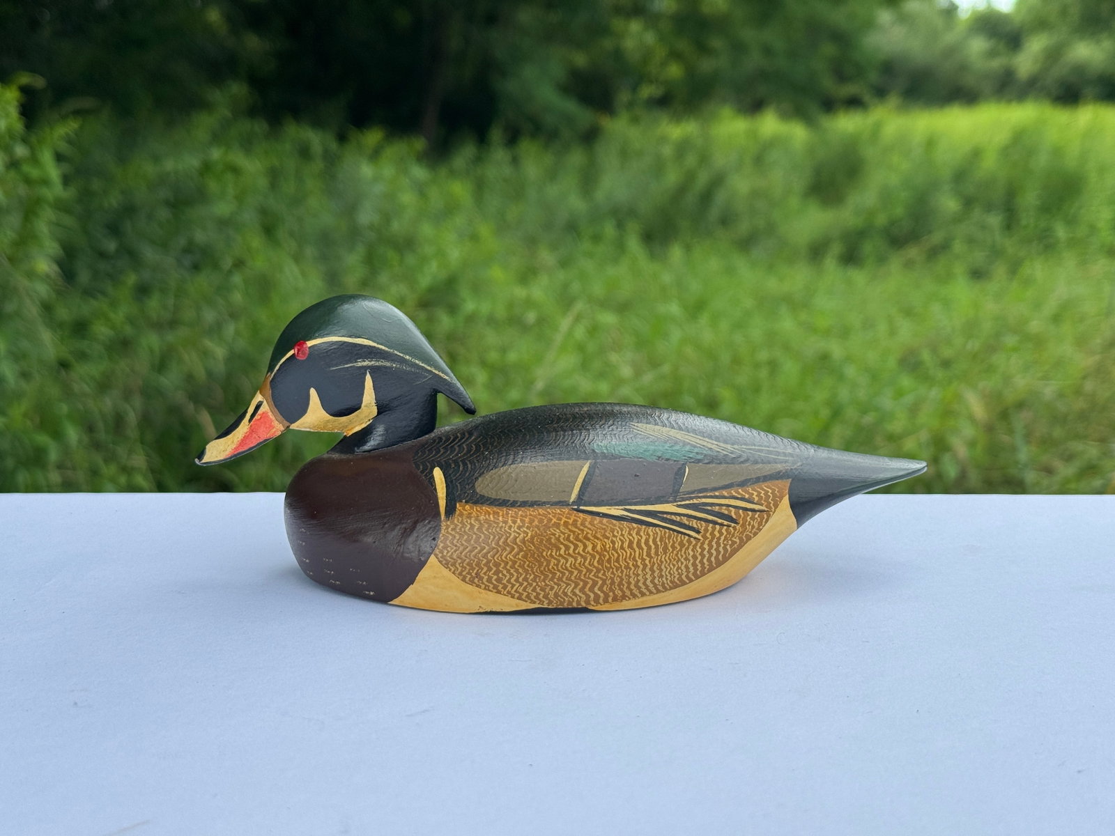 Ken Harris Miniature Drake Wood Duck Decoy (1 of 4)