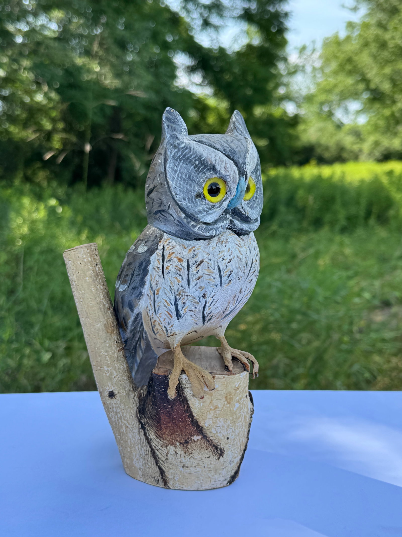 Hazel Tyrrell Screech Owl Folk Art Carving (1 of 4)