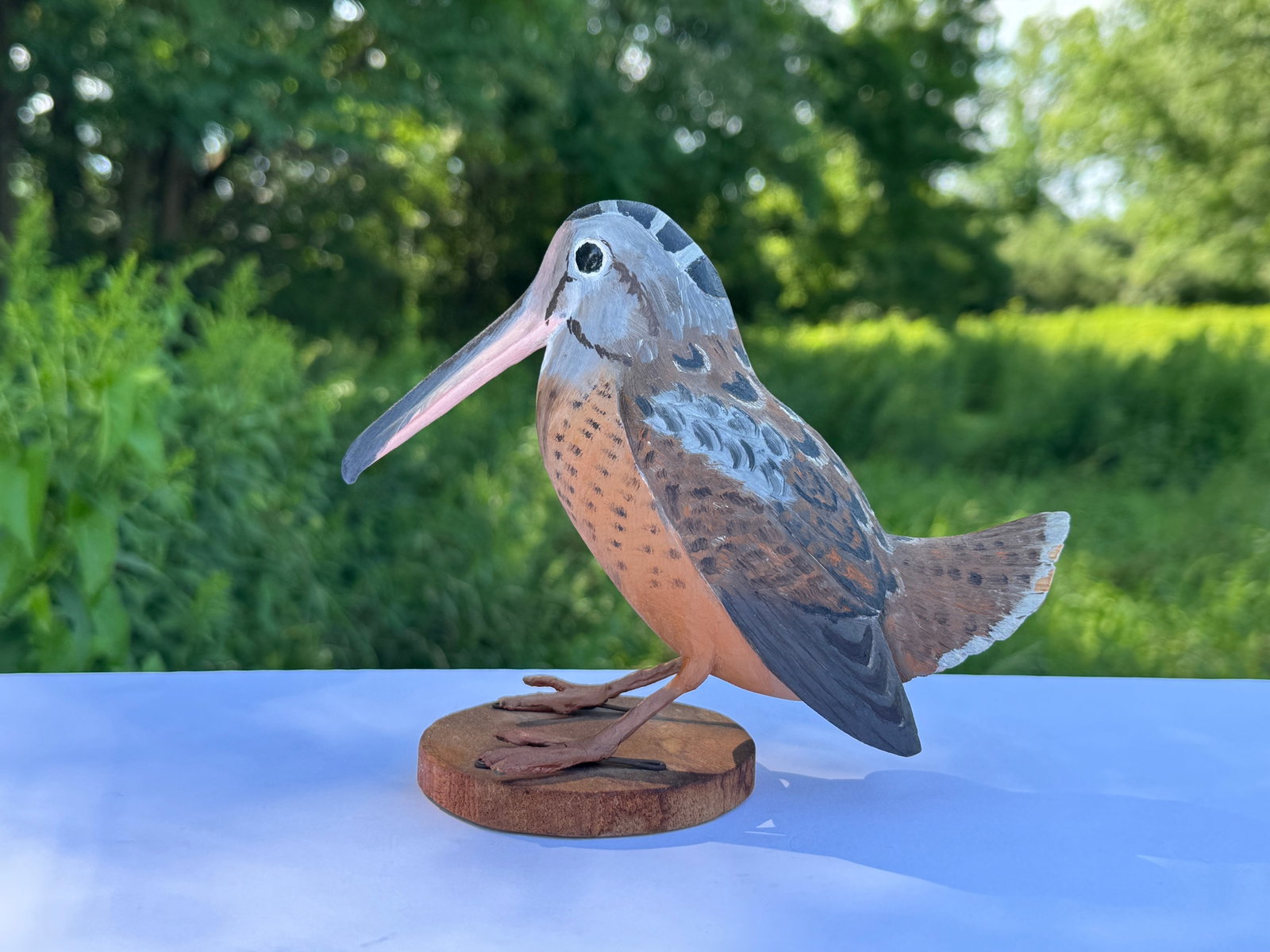 Hazel Tyrrell Wood Cock Folk Art Bird Carving (1 of 5)