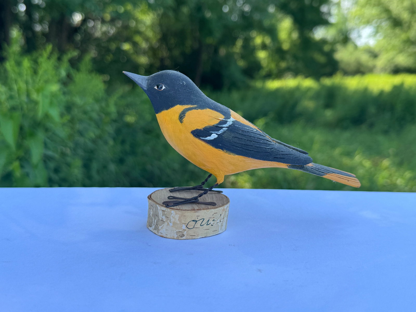 Hazel Tyrrell Oriole Folk Art Bird Carving (1 of 5)