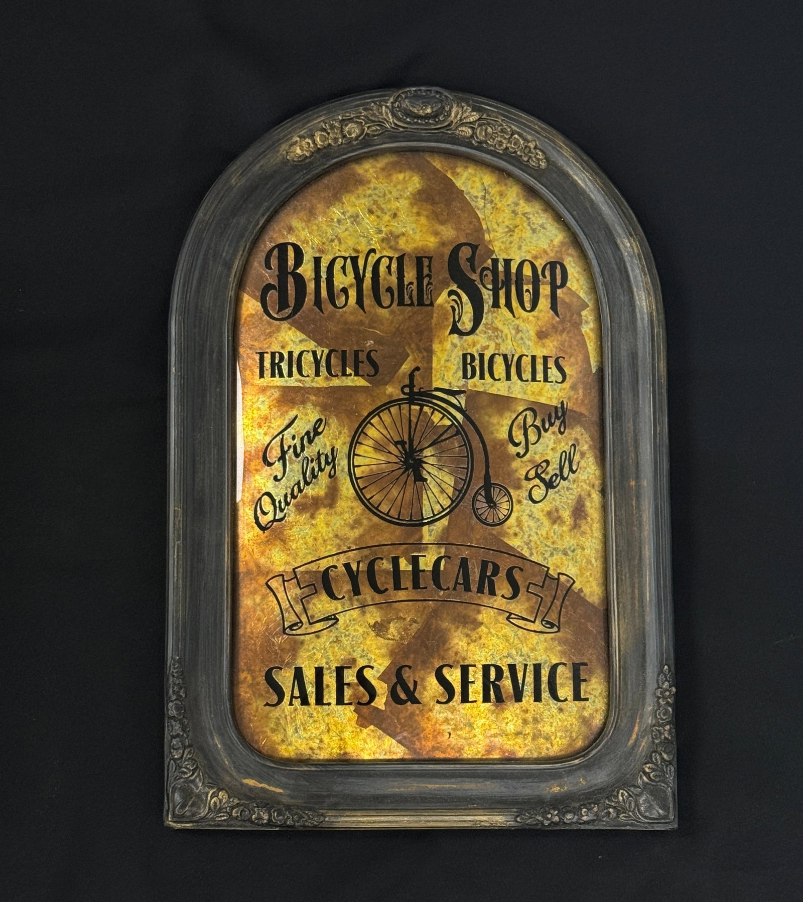 Bicycle Shop Sales & Service Trade Sign (1 of 3)