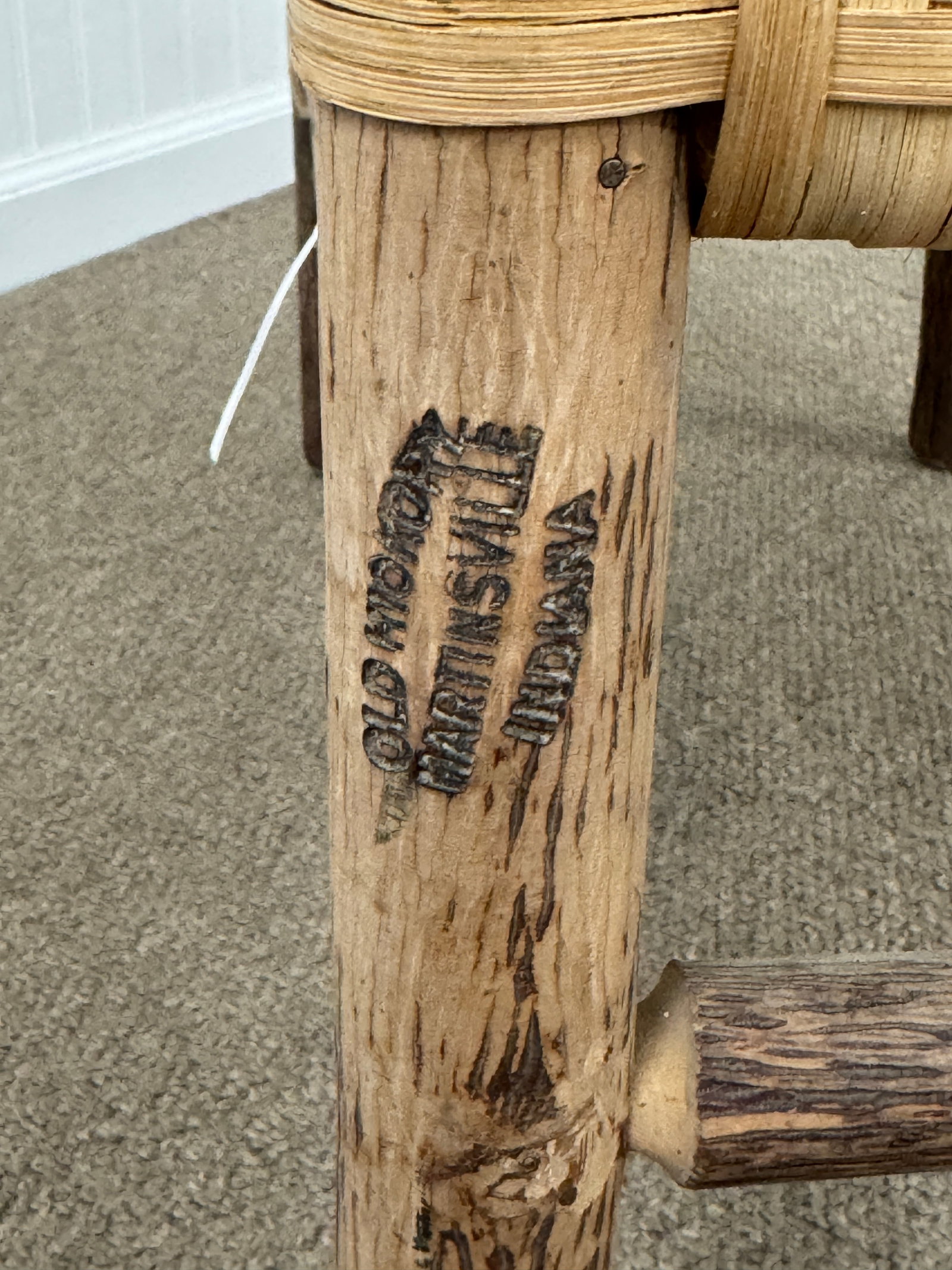 Old Hickory Woven Bench - 3