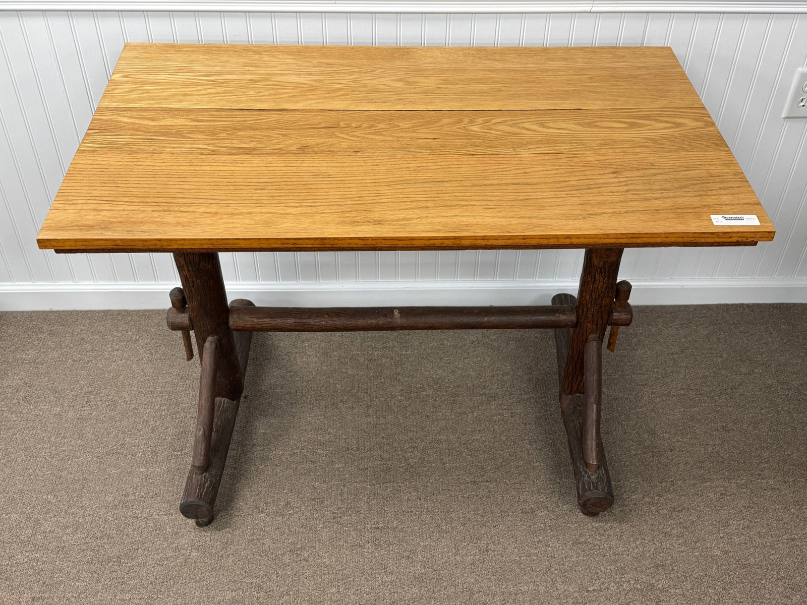 Old Hickory Branded Trestle Table - 3