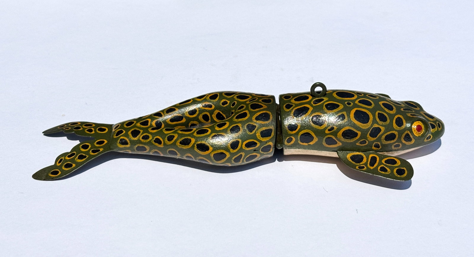Joe Neale Bull Frog Painted Fish Decoy (1 of 3)