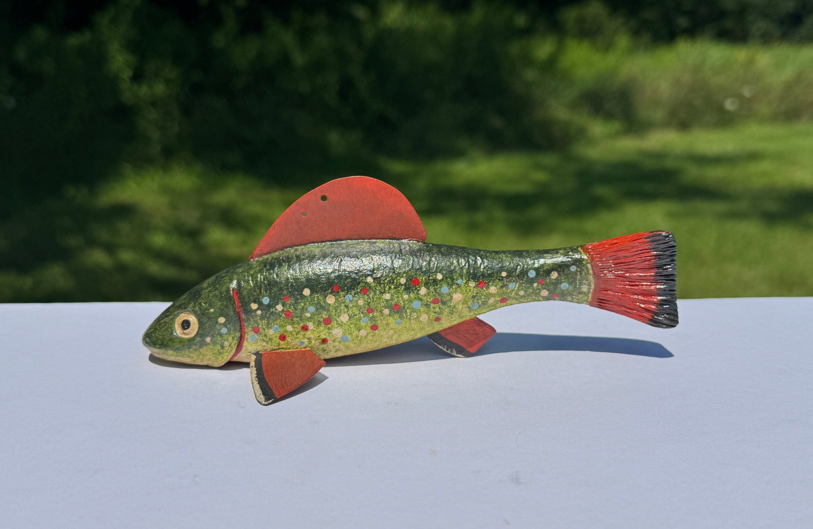 Joe Neale Trout Fish Decoy: 7" long. Woolwich, Maine.