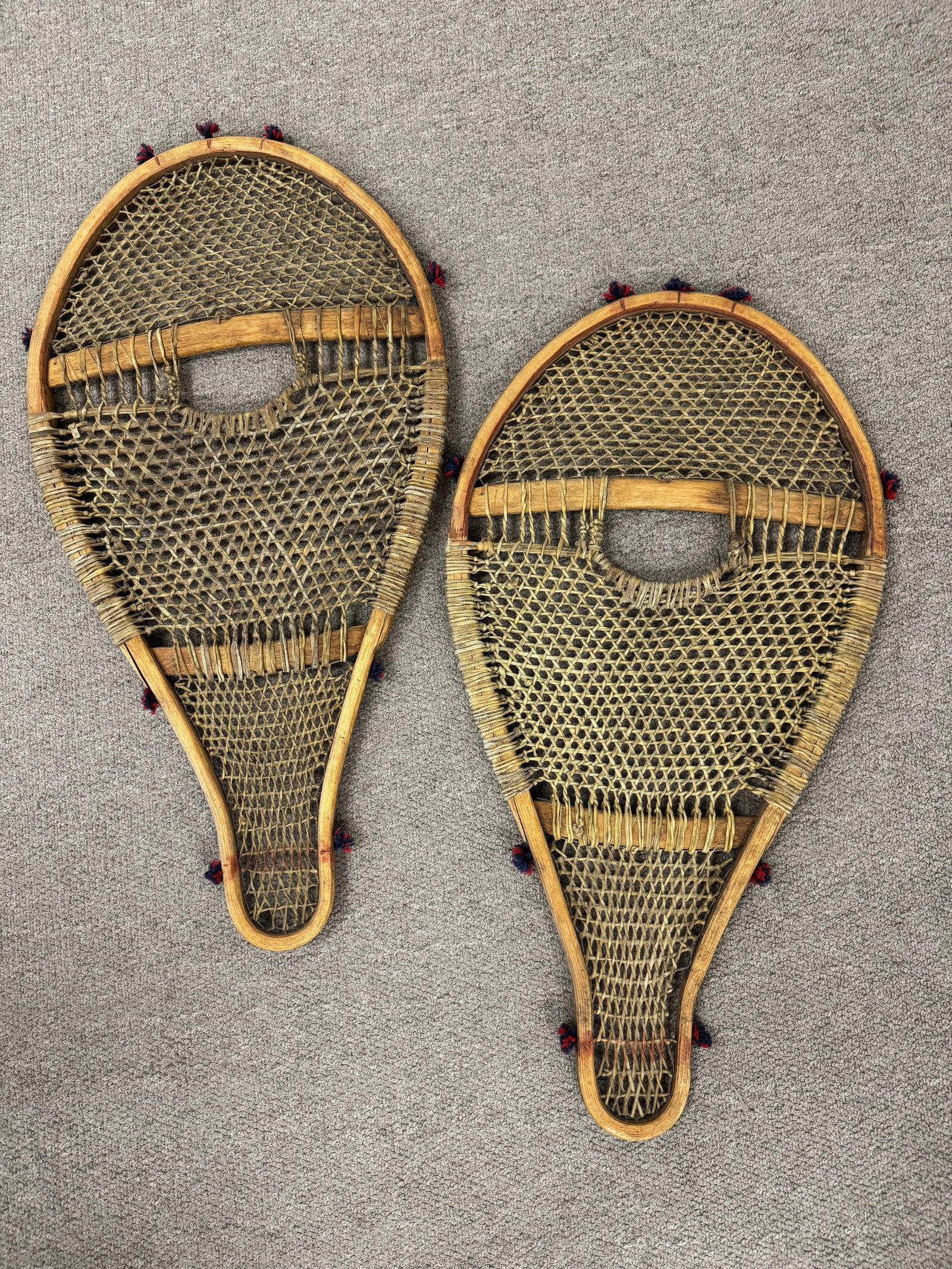 Native American Snowshoes w/ Colored Tassels (1 of 2)