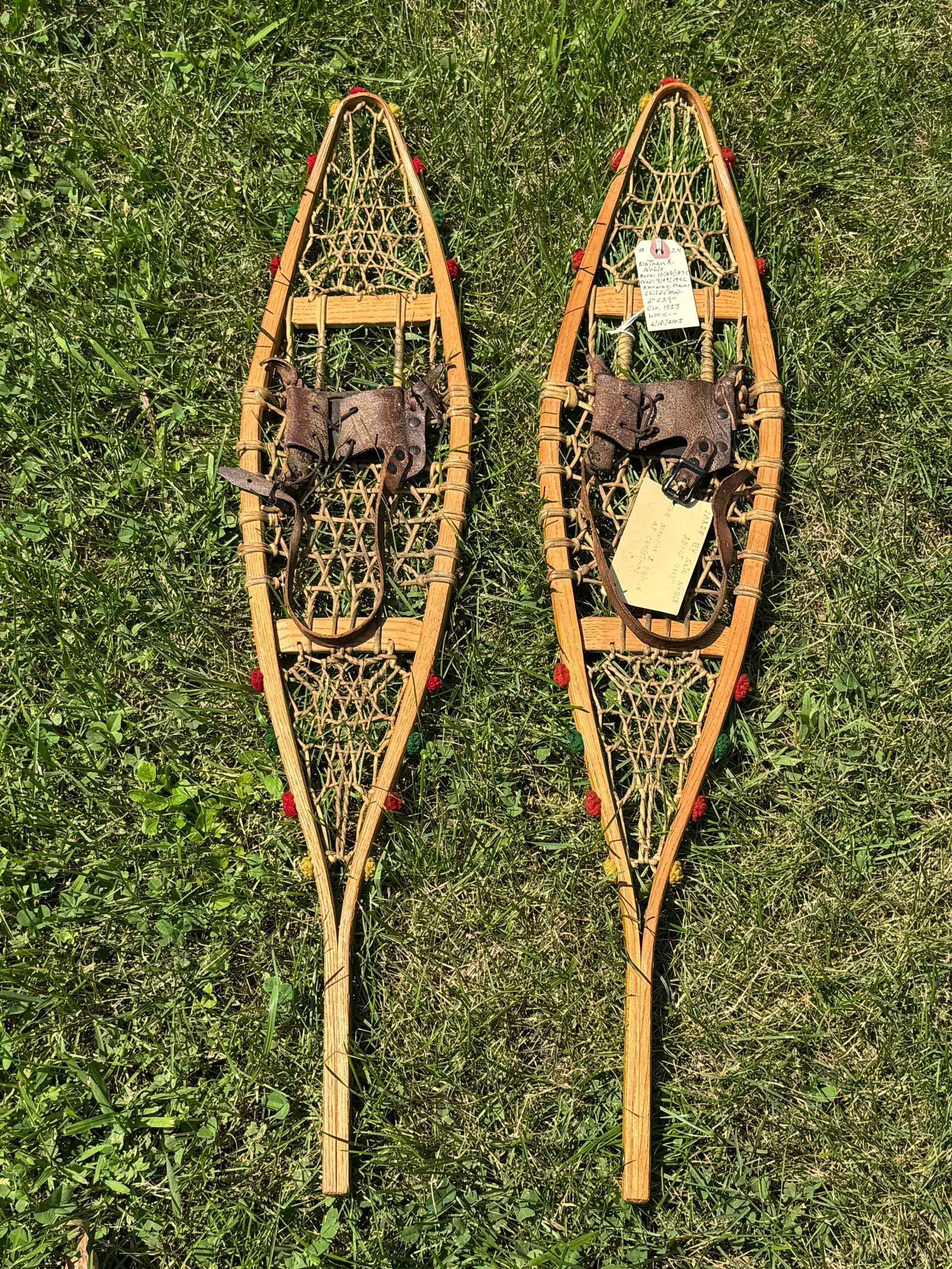 Child's Size Snowshoes with Red & Green Tassels (1 of 3)